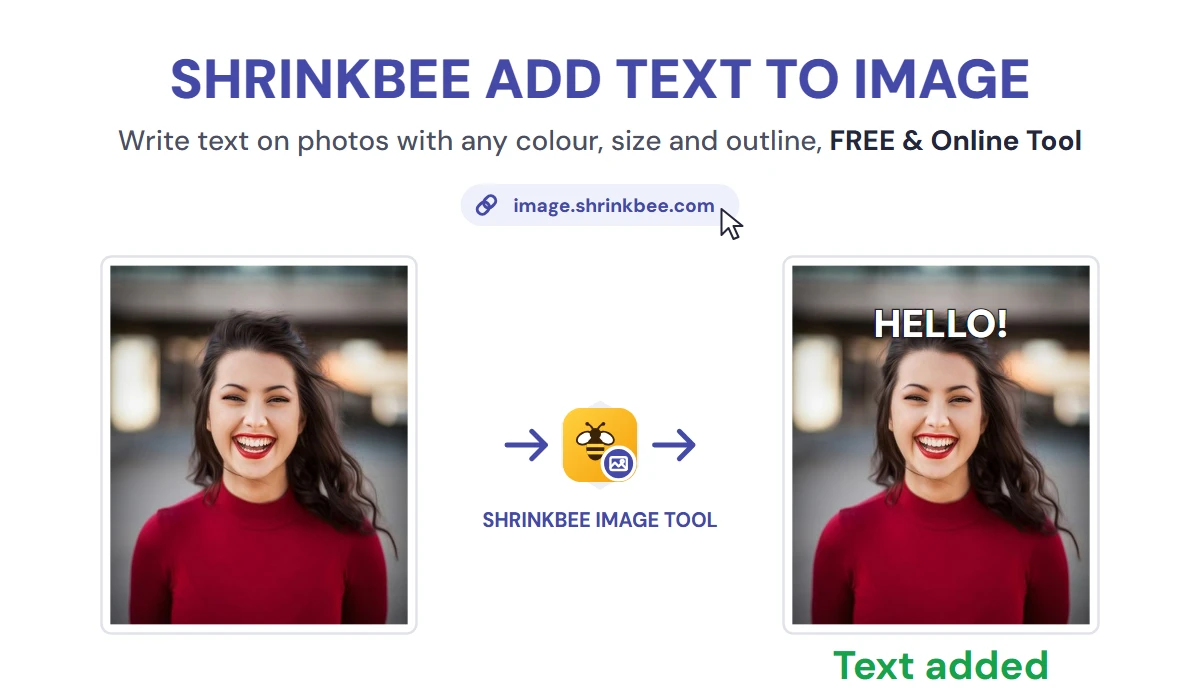 Add Text to Image with ShrinkBee