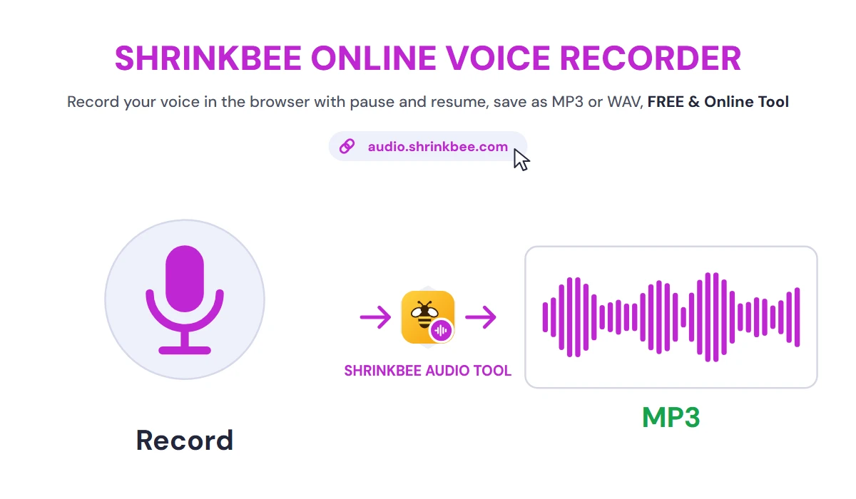 Online Voice Recorder with ShrinkBee