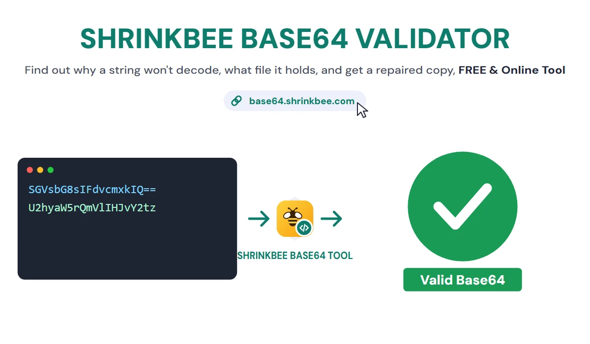 Base64 Validator and Repair Tool with ShrinkBee
