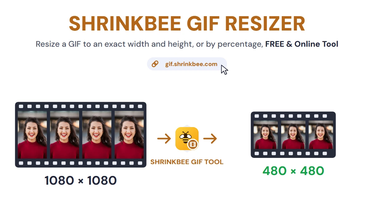 Resize GIF Online with ShrinkBee