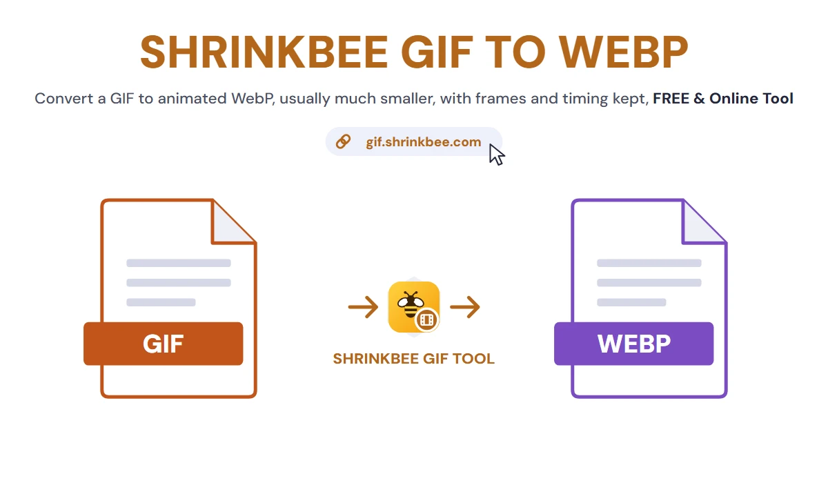 Convert GIF to WebP with ShrinkBee