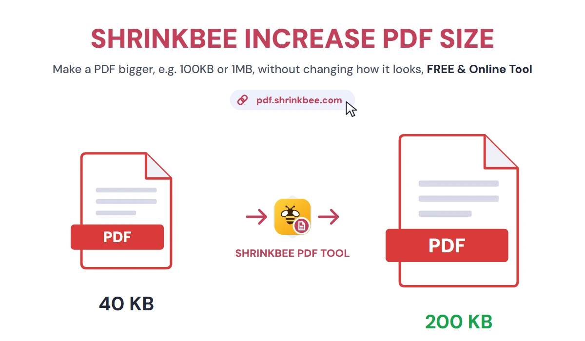 Increase PDF Size with ShrinkBee