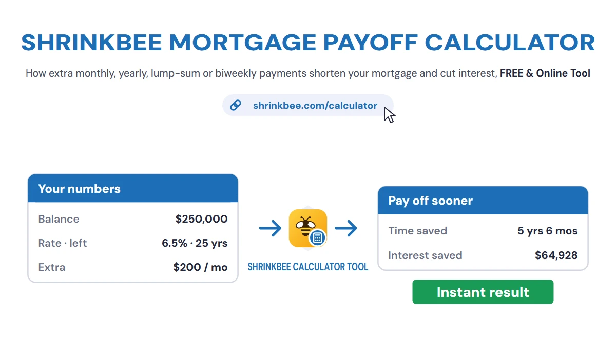 Mortgage Payoff Calculator with ShrinkBee