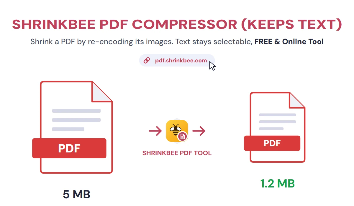 PDF Compressor (Keeps Text) with ShrinkBee