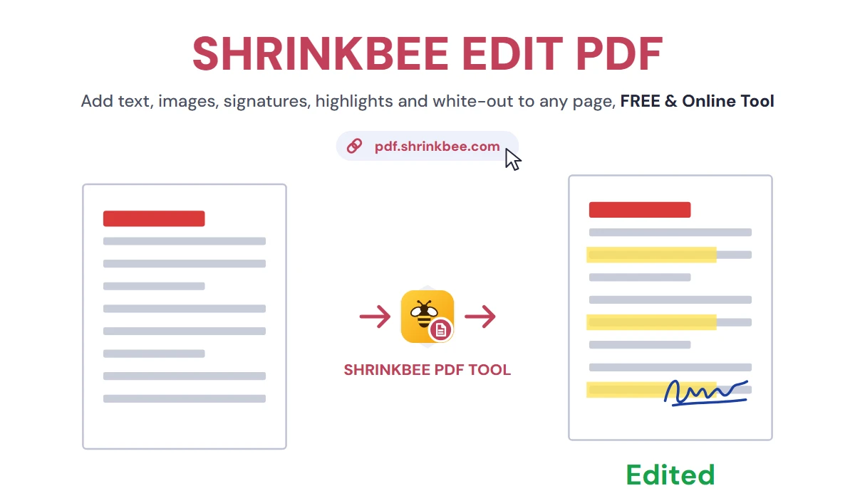 Edit PDF Online with ShrinkBee
