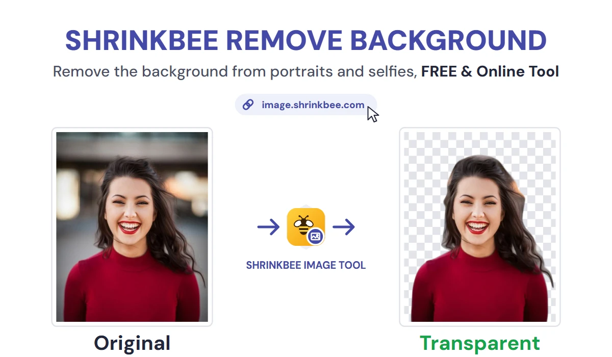 White Background Passport Photo with ShrinkBee