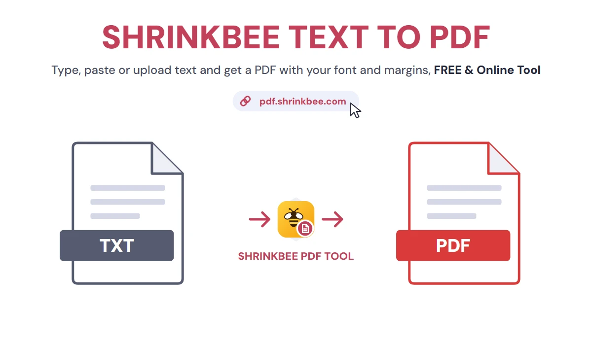 Text to PDF with ShrinkBee