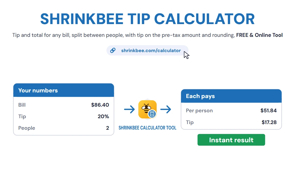 Tip Calculator with ShrinkBee